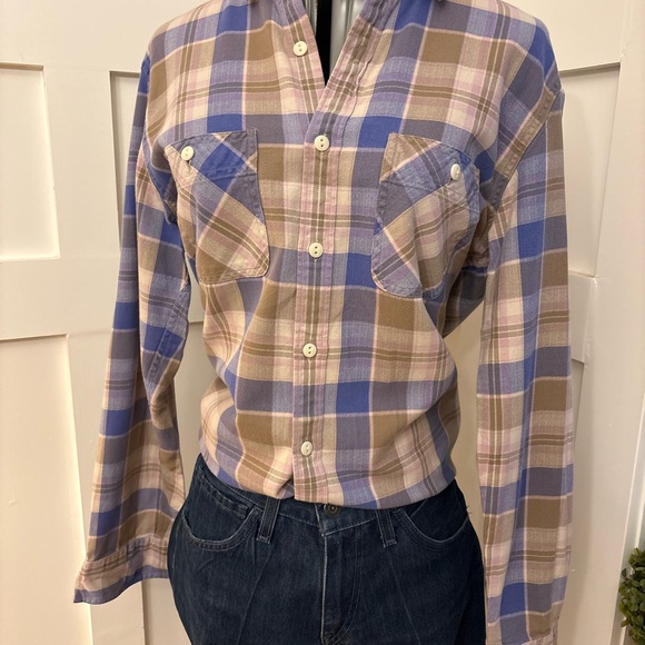 L.L. Bean Multicolor Plaid Shirt Size Medium - Picture 4 of 7